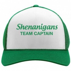 Baseball Caps Funny Shenanigans Team Captain St. Patrick Trucker Hat Mesh Cap - Green/White - CM18OS8DNIH $27.09