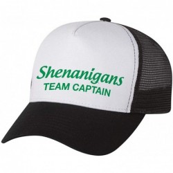 Baseball Caps Funny Shenanigans Team Captain St. Patrick Trucker Hat Mesh Cap - Green/White - CM18OS8DNIH $28.12