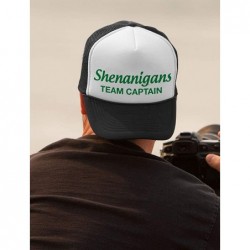 Baseball Caps Funny Shenanigans Team Captain St. Patrick Trucker Hat Mesh Cap - Green/White - CM18OS8DNIH $28.12