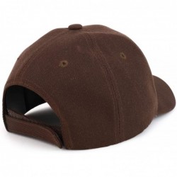 Baseball Caps Hecho en Mexico Eagle Embroidered Square Patch Baseball Cap - Dark Brown - C318OI0G5S2 $23.18
