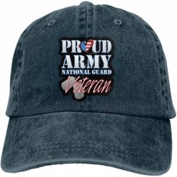 Baseball Caps Proud Army National Guard Veteran USA Military Denim Hats Cowboy Hats Dad Hat - Navy - CM18U3CRG9Q $38.98