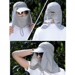 Sun Hats Outdoors Sports Sun Resistant Neck Face Wide Brim Flap Cap Hiking Fishing Hat - Light Gray - CY189QKCMEW $14.02