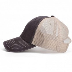 Baseball Caps Men's Vintage Mesh Trucker Hat Outdoor Sport Summer Baseball Cap - Dark Gray - CX18RQCC82S $28.29