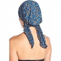 Skullies & Beanies Pre Tied Bandana Turban Chemo Head Scarf Sleep Hair Cover Hat - Blue Birds - CO1864668TS $33.33