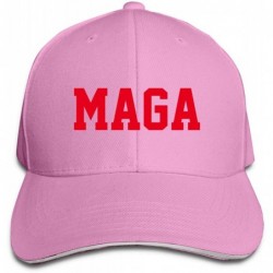 Baseball Caps MAGA The Latest Unisex Adult Adjustable Solid Color Cap Truck Driver Hat - Pink - CG18O7RSWYA $23.45