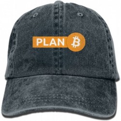 Baseball Caps Men Women Adjustable Denim Jeans Baseball Caps Bitcoin - Plan B Dad Hat - Navy - C518IDWANR4 $25.79