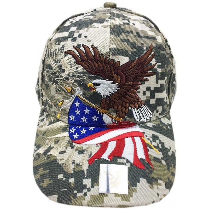Baseball Caps Patriotic American Flag Design Baseball Cap USA 3D Embroidery - Digital - CT18ZXCC4Q0 $36.58