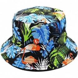 Sun Hats Womens and Mens Bucket Hat Summer Packable Reversible Printed Fisherman Sun Cap - Leaves - CY192ZSLD02 $20.96