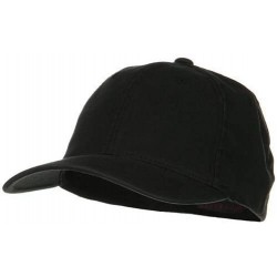 Baseball Caps Garment Washed XXL Large Cap - Black W06S36F - C01155GO3Y5 $13.37
