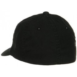 Baseball Caps Garment Washed XXL Large Cap - Black W06S36F - C01155GO3Y5 $18.42