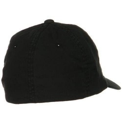 Baseball Caps Garment Washed XXL Large Cap - Black W06S36F - C01155GO3Y5 $19.68