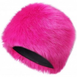 Skullies & Beanies Faux Fur Cossack Russian Style Hat for Ladies Winter Hats Ski Christmas Caps - Rose - CM18HWHNG0C $34.16