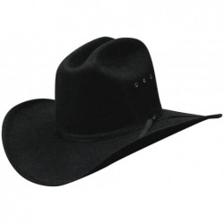 Cowboy Hats All Black Faux Felt Cowboy Hat with Black Band - CY11K0GZEOX $111.76