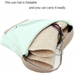 Sun Hats Women Floppy Sun Hat Travel Packable Wide Brim Adjustable Beach Straw Accessories Hat UPF 50+ - Yellow - CO189Y9MSA8...