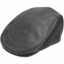 Newsboy Caps Pml1100 Pamoa Faux Leather Classic Ivy Cap - Dark Grey - CD11GM0EOGF $37.04