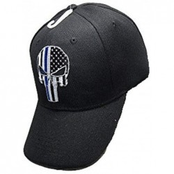 Baseball Caps Thin Blue Line Demon Ball Cap Hat Police Officer Law Enforcement USA Flag - CX189XIMM0W $11.95