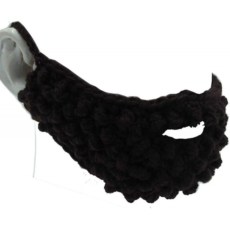 Skullies & Beanies Unisex Funny Winter Fake Beard Detachable Beard Hand-Knit Mask - Coffee - CO18L7KAUAD $17.29