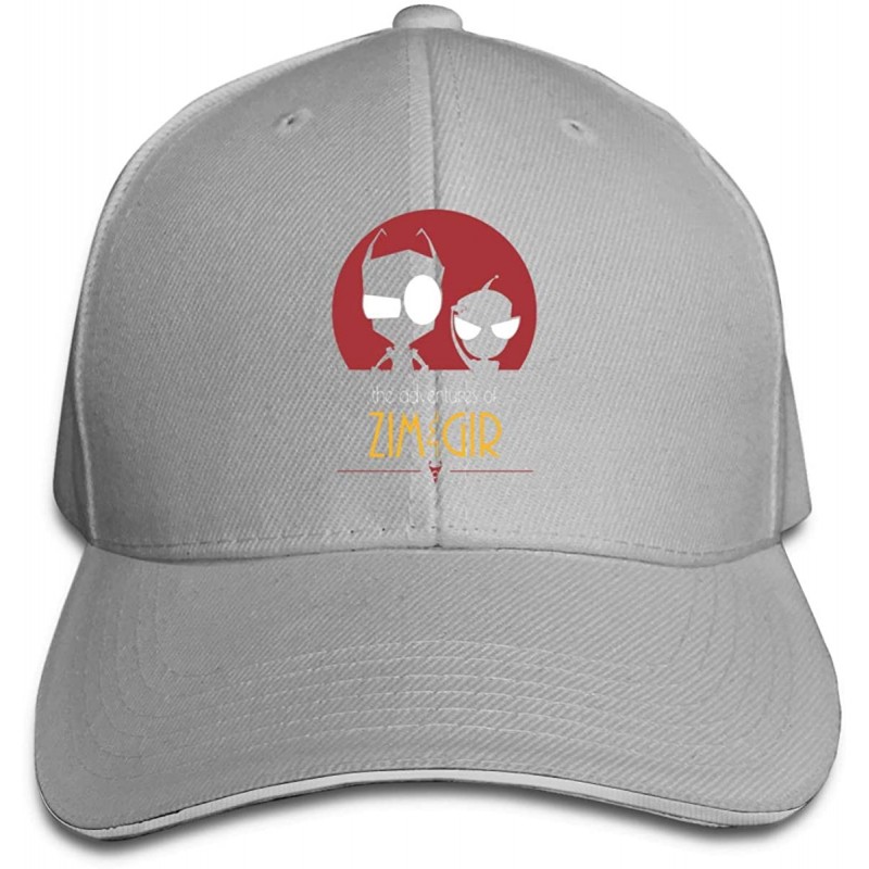 Baseball Caps Adult Unisex Sports Invader Zim Gir Adjustable Sandwich Baseball Caps for Men's&Women's - Gray - CA18Y5HAG3E $5...