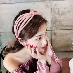 Headbands Lovely Cute Christmas Present Gift Sweet Women Twist Hair Hoop Band Solid Color Wide Headwrap Headband Accessory - ...