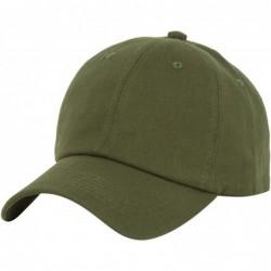 Baseball Caps Unstructured Adjustable Dad Hat w/Buckle - Olive - CU18E9I7S8A $19.18