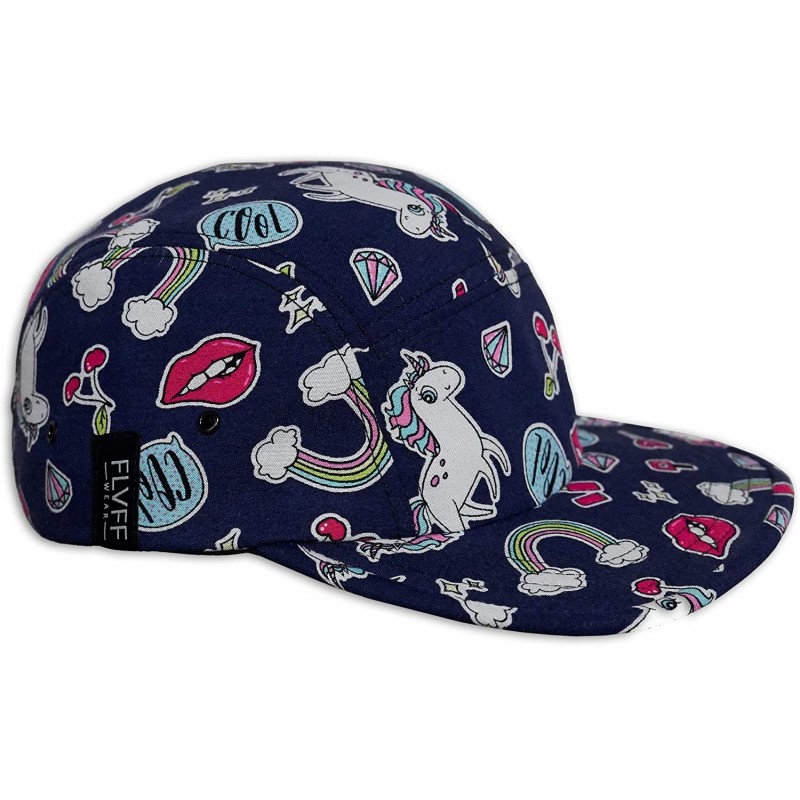 Baseball Caps 5 Panel Hat for Men Women Flat Brim Baseball Cap Urban Street Camper Hats (P1) - Pony - C218UTM0W68 $26.15
