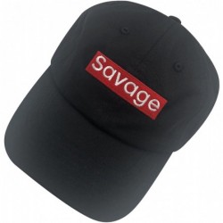 Baseball Caps Savage Dad Hat Baseball Cap Embroidered Dad Hat Adjustable Hats Cotton Cap - Black - CI185X45U03 $21.43