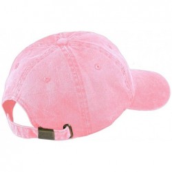 Baseball Caps I Slay Embroidered Soft Front Washed Cotton Cap - Pink - CD12NH908OG $40.30
