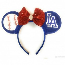 Headbands Dodgers Inspired Minnie's Ears Headband Baseball Blue - CF18E06UU87 $21.24