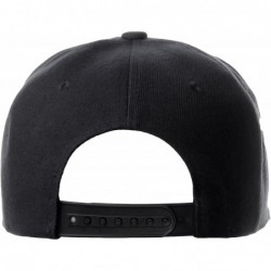 Baseball Caps Classic Snapback Hat Custom A to Z Initial Raised Letters- Black Cap White Black - Initial a - CT18G4KZ4LU $26.37