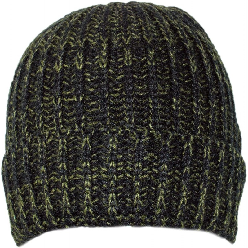 Skullies & Beanies Thick Soft Cold Weather Beanie Cap- Fitted Winter Cable Knit Toboggan Hat - Olive - CQ186DY8HY0 $21.18
