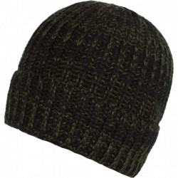 Skullies & Beanies Thick Soft Cold Weather Beanie Cap- Fitted Winter Cable Knit Toboggan Hat - Olive - CQ186DY8HY0 $18.92