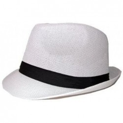 Fedoras New White Tweed Classic Cuban Fedora Fashion Hats - CF114JWRC6H $39.38