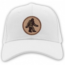 Baseball Caps Bigfoot/Sasquatch Hat! Adjustable-Back Ball Cap with Embroidered Bigfoot - White - C91972KYLZU $46.35