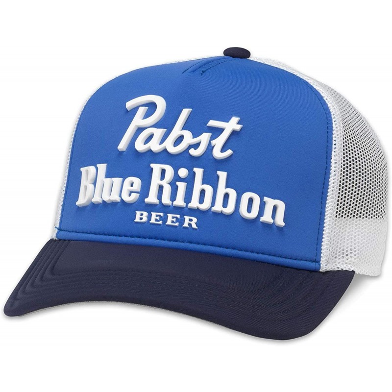 Baseball Caps PBR Beer Vintage Style Blue White Snapback Trucker Hat - CY18UTH08DU $75.90