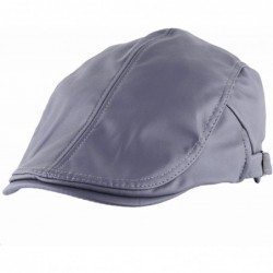 Newsboy Caps Newsboys Caps for Men-Beret Leather Hat Gatsby Flat Hats Ivy Driving Cap - Grey - CF1880R2DG9 $20.14