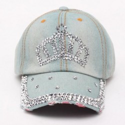 Baseball Caps Full Diamond Crown Flat Snapback Hat Hip-Hop Baseball Cap for Girls Womens - C112G5OY6W9 $12.81