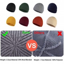 Skullies & Beanies Beanie Hat for Men Women Knit Slouchy Skull Cap Winter Unisex Rolled Up Hats - Orange Red - C7193ZSOEKS $2...