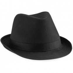 Fedoras Unisex Fedora Hat - Black - CR11E5OBRYH $27.86