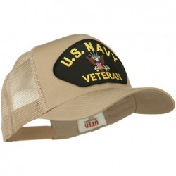 Baseball Caps US Navy Veteran Military Patch Mesh Back Cap - Khaki - CU11MJ3QXK9 $29.49