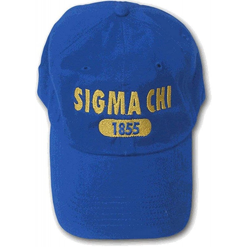 Skullies & Beanies Sigma Chi Arch Est. Hats - Royal Blue - C811EVZVY6V $57.47