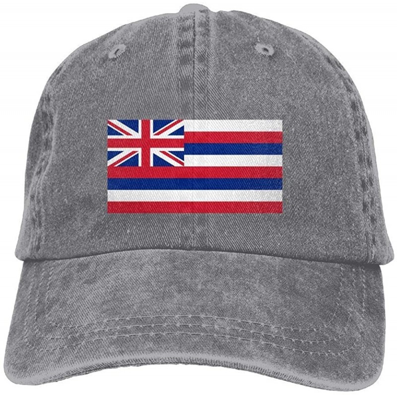 Baseball Caps Flag of Hawaii Adjustable Trucker Caps Unisex Sandwich Hats - CG18I7ZRNM5 $36.55