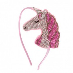 Headbands Girls Womens Crystal Party Headband (Pink Unicorn) - CP18TKXOY4A $23.02