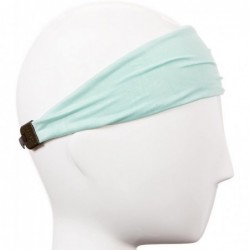 Headbands Adjustable & Stretchy Crushed Xflex Wide Headbands for Women Girls & Teens - Crushed Mint - CK12OHZFZSV $17.03