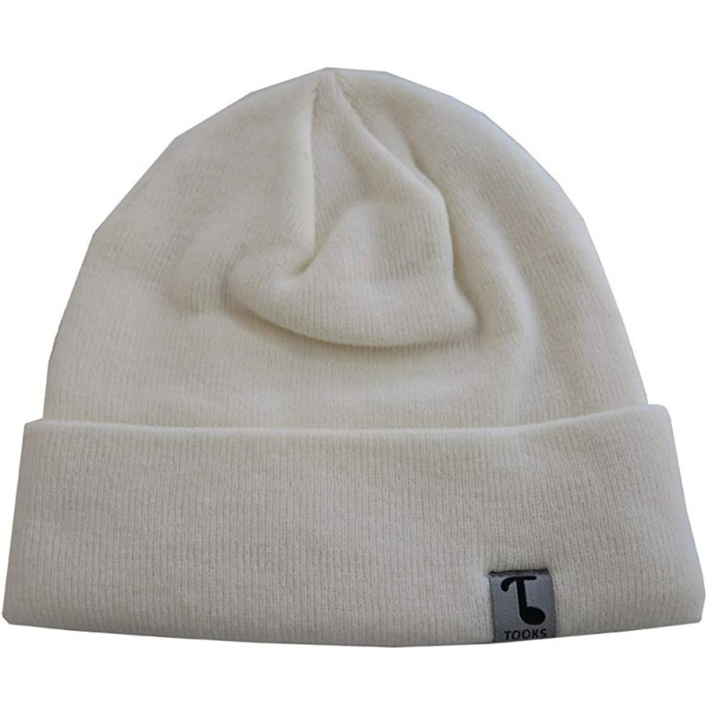 Skullies & Beanies Watch Hat - Comfortable Soft-Feel Watch Cap with Cuff - Hat Only - One Size - White - C718O3ASNO6 $21.16
