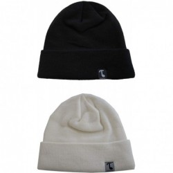 Skullies & Beanies Watch Hat - Comfortable Soft-Feel Watch Cap with Cuff - Hat Only - One Size - White - C718O3ASNO6 $21.16