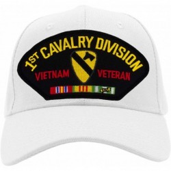 Baseball Caps 1st Cavalry Division - Vietnam Veteran Hat/Ballcap Adjustable One Size Fits Most - White - CG18L9W8G7H $42.91