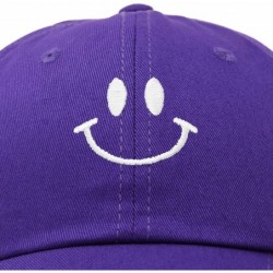Baseball Caps Smile Baseball Cap Smiling Face Happy Dad Hat Men Women Teens - Purple - C718SKW74X5 $23.65