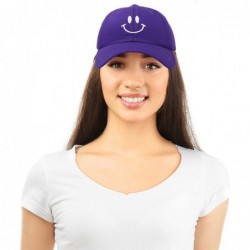 Baseball Caps Smile Baseball Cap Smiling Face Happy Dad Hat Men Women Teens - Purple - C718SKW74X5 $23.03