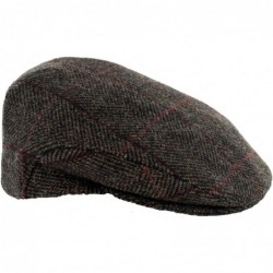 Newsboy Caps Irish 100% Wool Gents Quilted Trinity Cap by Mucros Weavers - Brown - CU11Q26208N $92.31