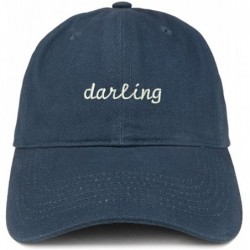 Baseball Caps Darling Embroidered 100% Cotton Adjustable Strap Cap - Navy - CH12IZKT1QH $26.22